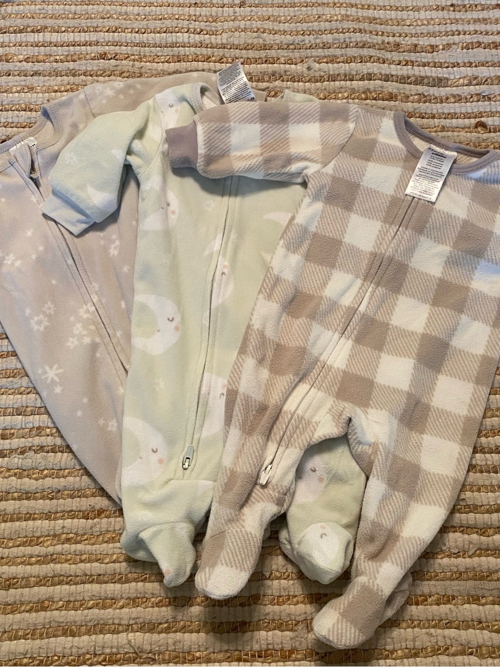 Gender neutral fleece baby PJs
